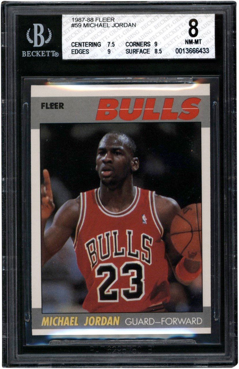 Modern Sports Cards - 1987-88 Fleer Basketball #59 Michael Jordan BGS NM-MT 8