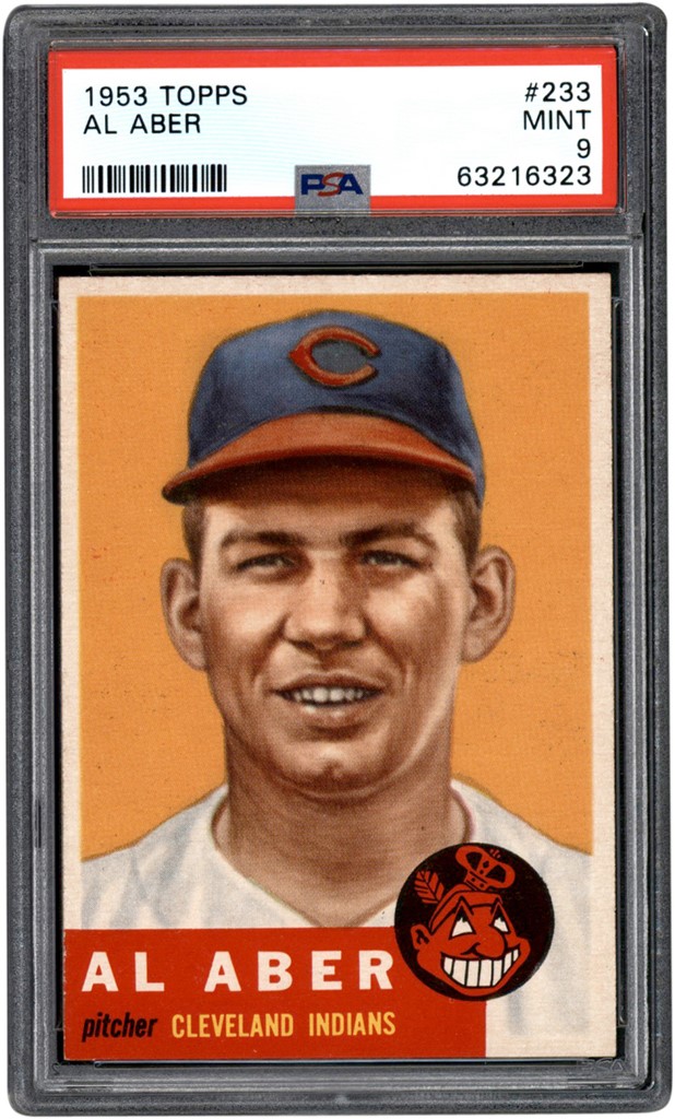 Baseball and Trading Cards - 1953 Topps Baseball #233 Al Aber Card PSA MINT 9 (Highest Graded)