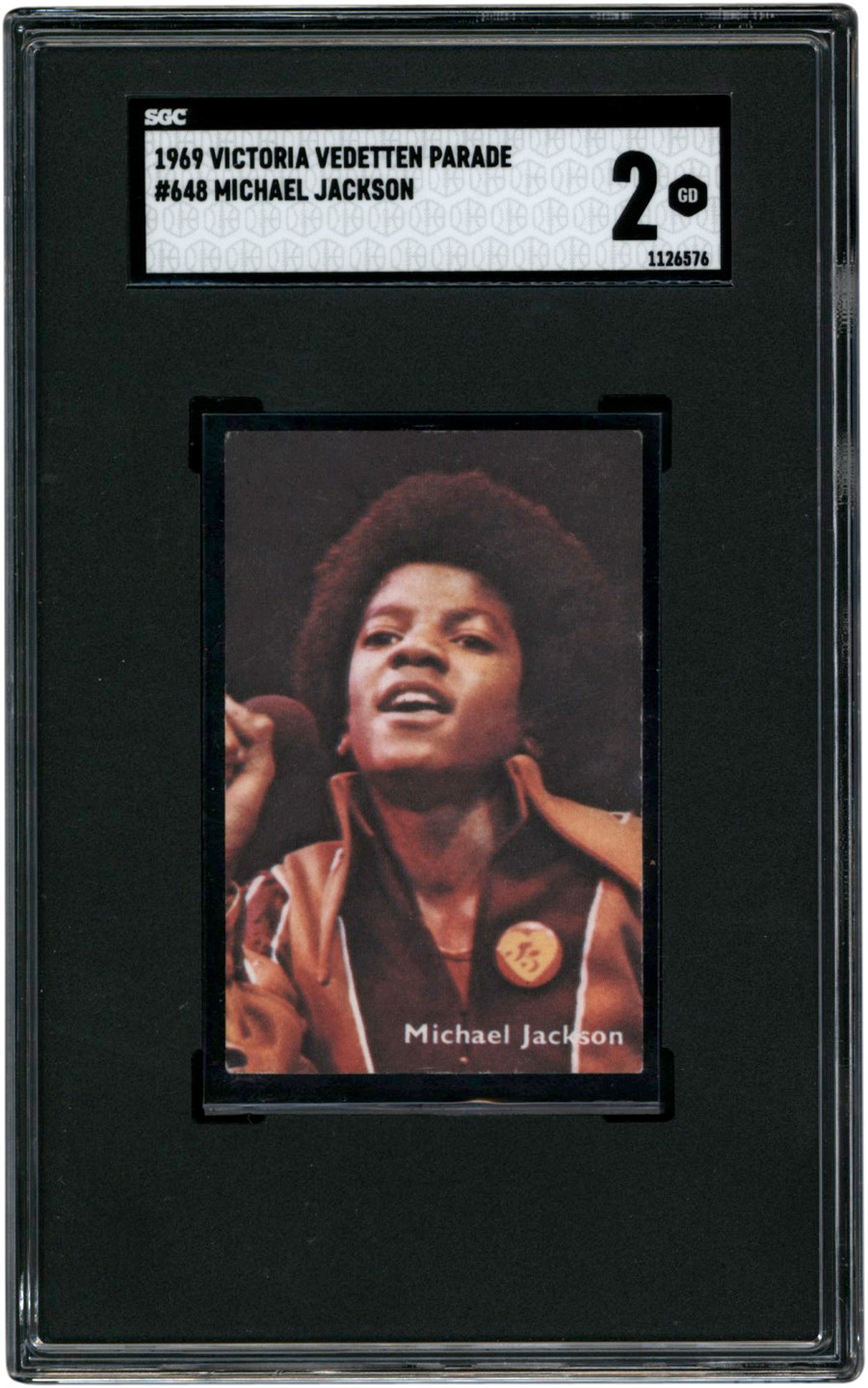 Non-Sports Cards - 1969 Victoria Vedetten Parade #648 Michael Jackson SGC GD 2
