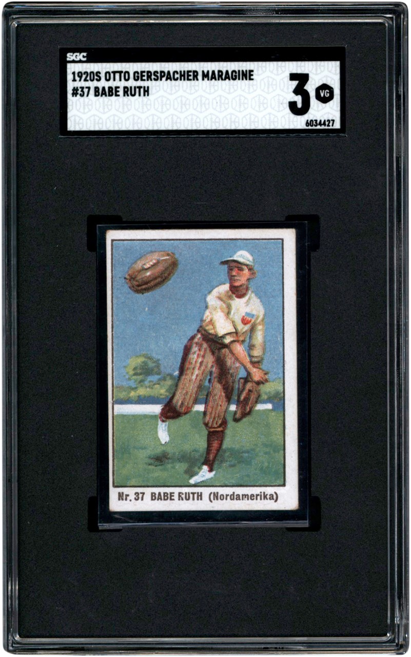 Baseball and Trading Cards - Newly Discovered 1920s Otto Gerspacher Maragine #37 Babe Ruth SGC VG 3 (Only Known Example)