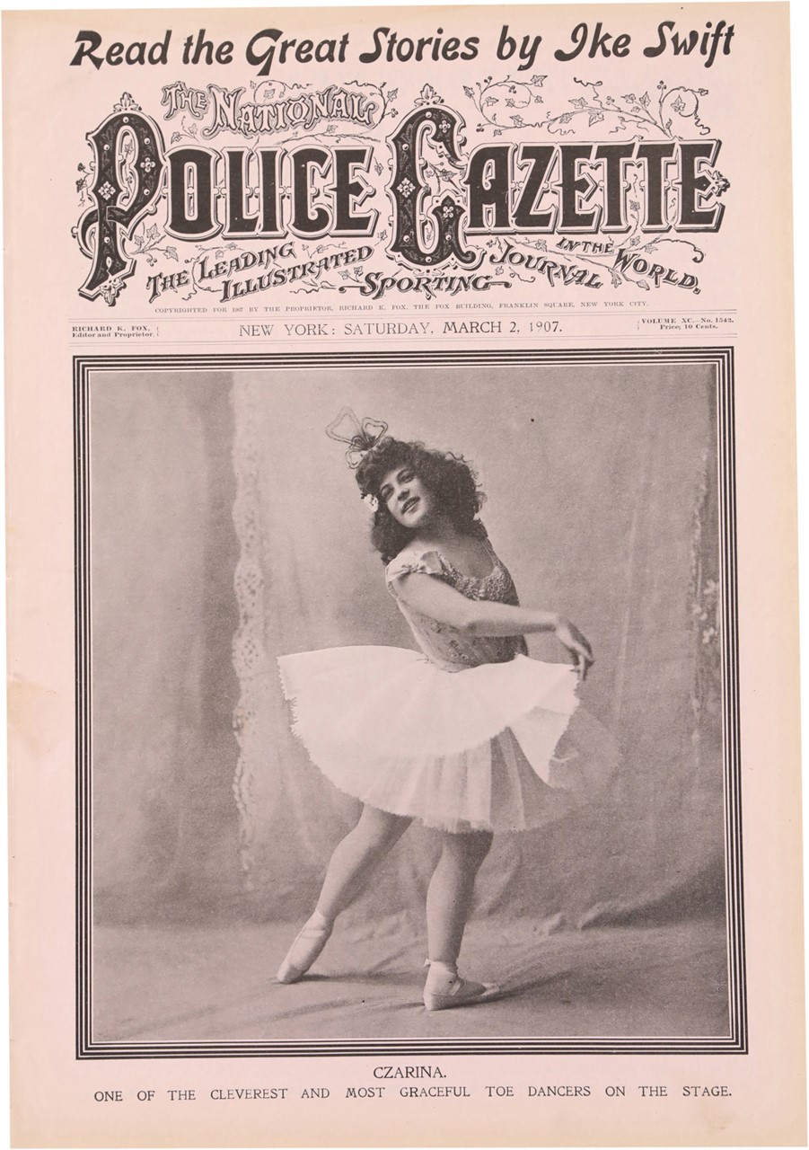 - March 7, 1907, National Police Gazette with John L Sullivan Boxing Supplement