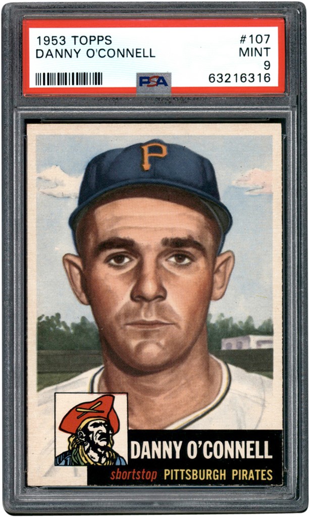 Baseball and Trading Cards - 1953 Topps Baseball #107 Danny O'Connell Card PSA MINT 9 (Highest Graded)