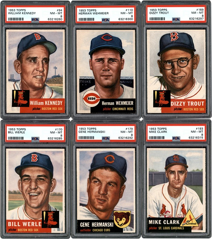 Baseball and Trading Cards - 1953 Topps Baseball PSA NM-MT 8 Card Collection (12)