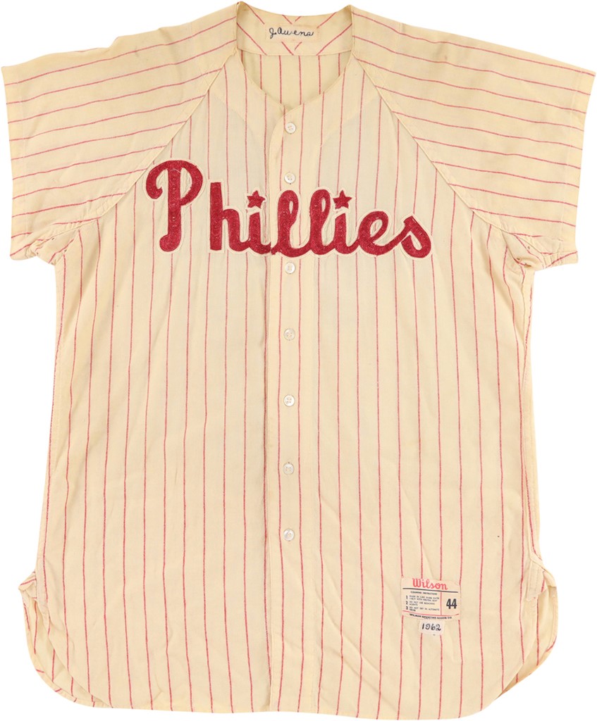 Baseball Equipment - 1962 Jim Owens Philadelphia Phillies Game Worn Jersey