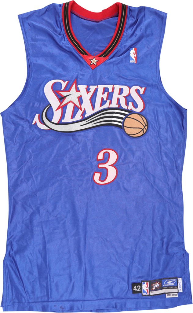 Basketball - 2002-03 Allen Iverson Philadelphia 76ers Signed Game Worn Jersey (Team LOA)