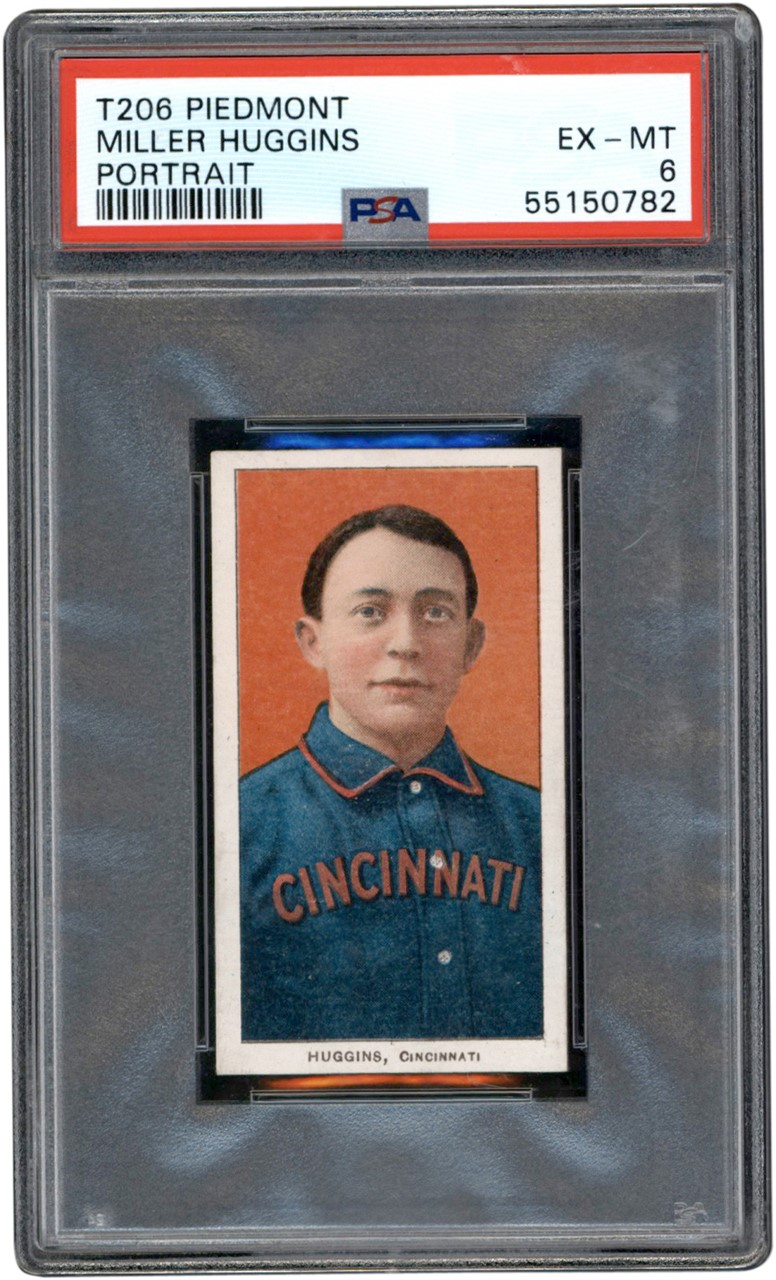 Baseball and Trading Cards - 1909-1911 T206 Miller Huggins Portrait PSA EX-MT 6