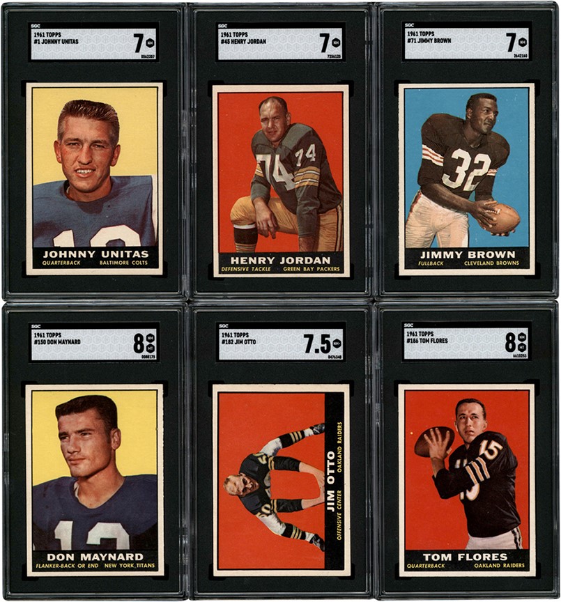 Football Cards - 1961 Topps Football High Grade Complete Set (198) w/SGC
