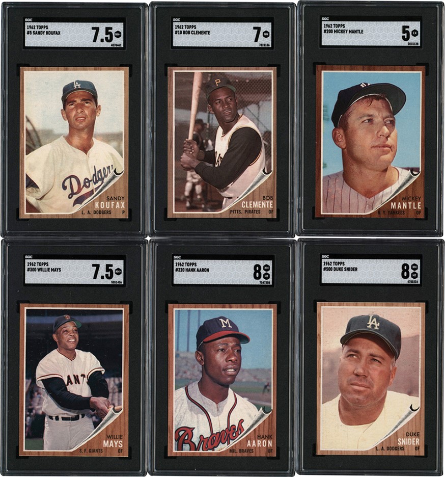- 1962 Topps Baseball High Grade Complete Set (598) w/28 SGC Graded