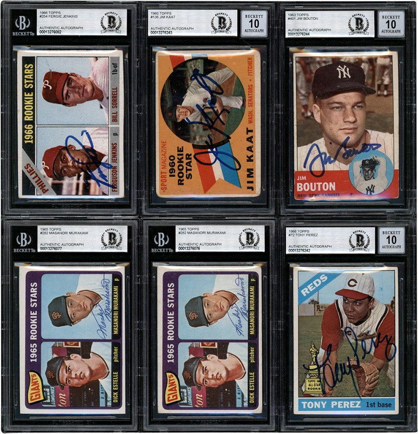 - 1960-1969 Topps Baseball Signed Card Collection (14) All Beckett
