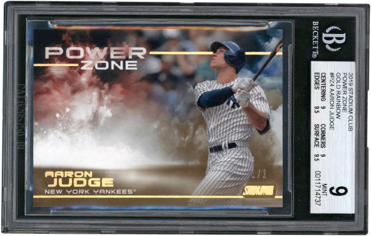 2019 Stadium Club Power Zone Gold Rainbow  #PZ4 Aaron Judge "1/1" BGS MINT 9