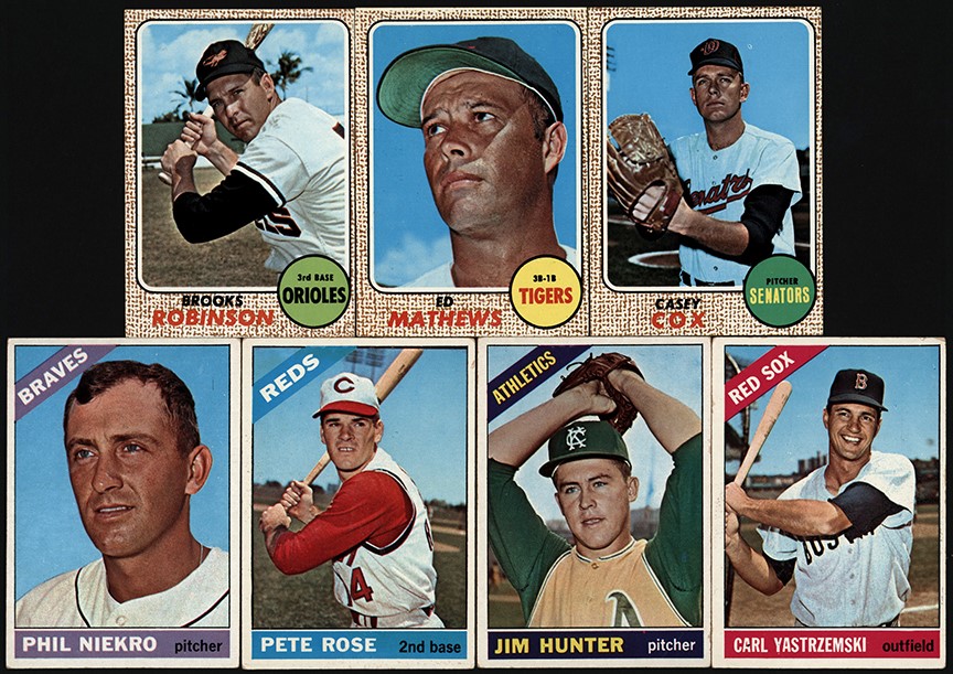 1966-1968 Topps Baseball Hall of Fame and Star Card Collection (7)
