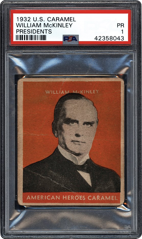 Non-Sports Cards - Extremely Rare 1932 US Caramel William McKinley - One of Two PSA Examples in the World (PSA)