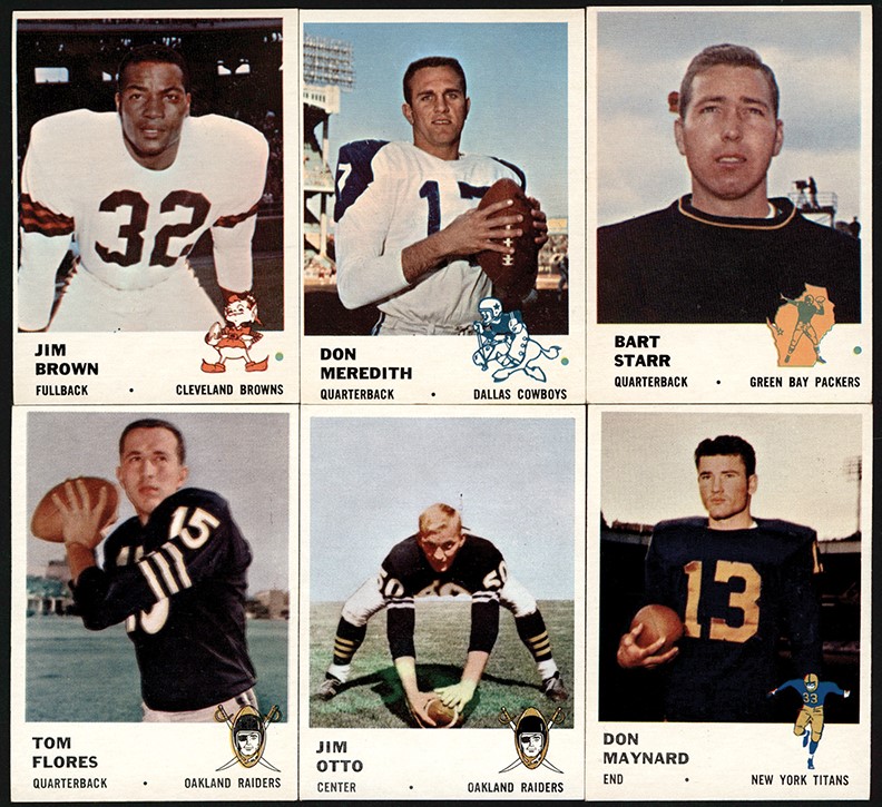 Football Cards - 1961 Fleer Football Near Complete Set (212/280) w/Many Duplicates (691 Total Cards)