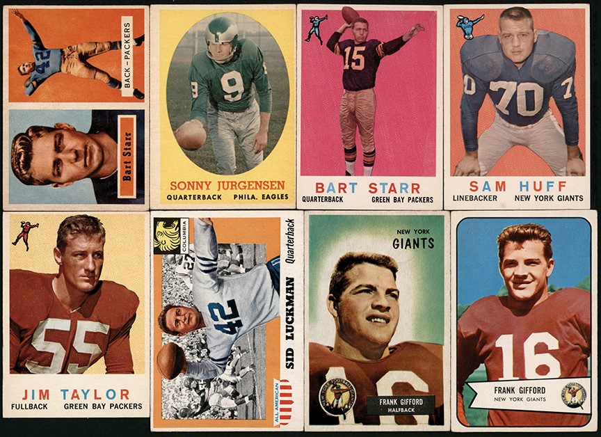 Football Cards - 1954-1963 Topps, Bowman, Fleer, & Nu-Card Football Collection w/Bart Starr Rookie (750+)