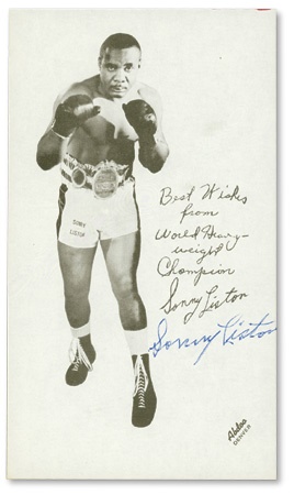 Muhammad Ali & Boxing - Sonny Liston Signed Photograph (3.5x6”)