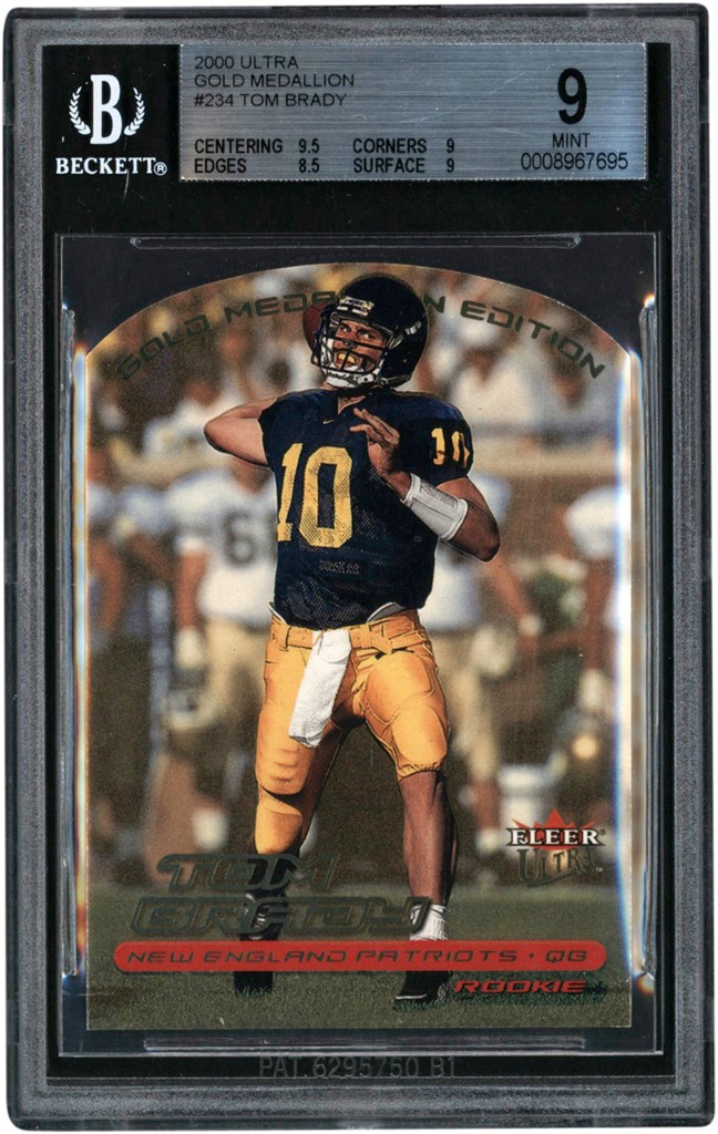 - 000 Ultra Gold Medallion #234 Tom Brady BGS MINT 9