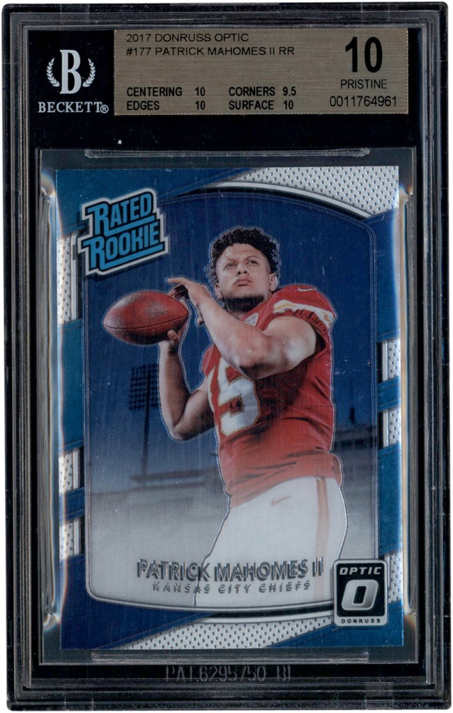 - 017 Donruss Optic #177 Patrick Mahomes II RR Rookie BGS PRISTINE 10