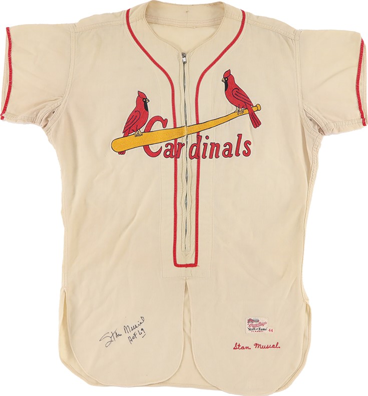 Baseball Equipment - 1955 Stan Musial St. Louis Cardinals Signed Game Worn Jersey