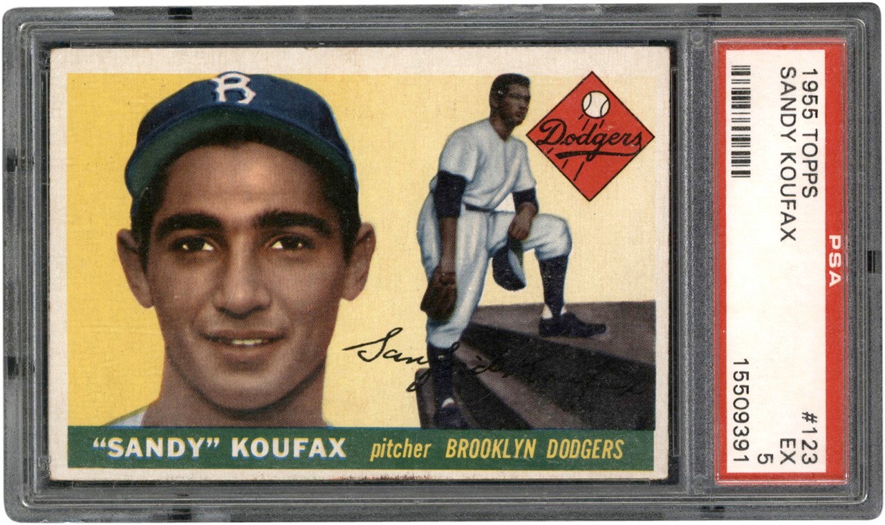- 1955 Topps #123 Sandy Koufax Rookie PSA EX 5