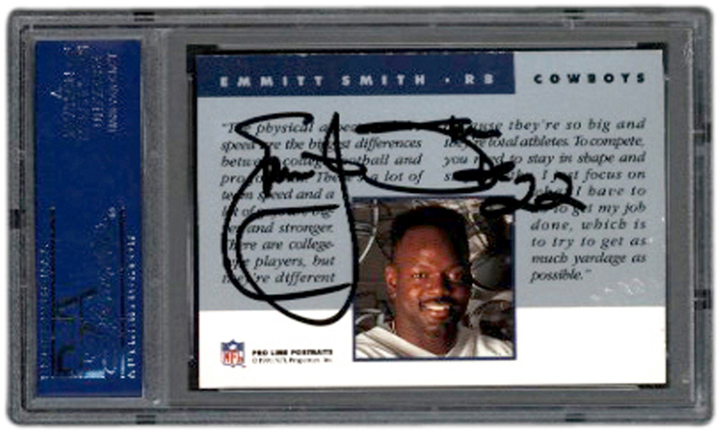Football Cards - NFL Hall of Famers & Stars Autograph Card Collection w/Emmitt Smith & Jim Brown (9)