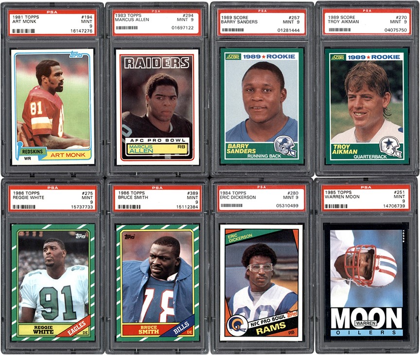 Football Cards - 1980-1989 NFL HOFers & Stars High Grade Card Collection (32) All PSA