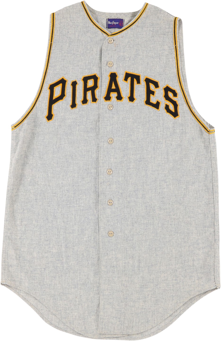 Baseball Equipment - 1960 Dick Groat Pittsburgh Pirates Game Worn Jersey - MVP and World Championship Season - w/Groat LOA