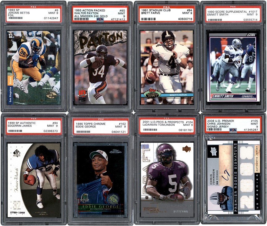 - 990-2009 NFL HOFers & Stars High Grade Card Collection Loaded w/Rookies (42) w/PSA