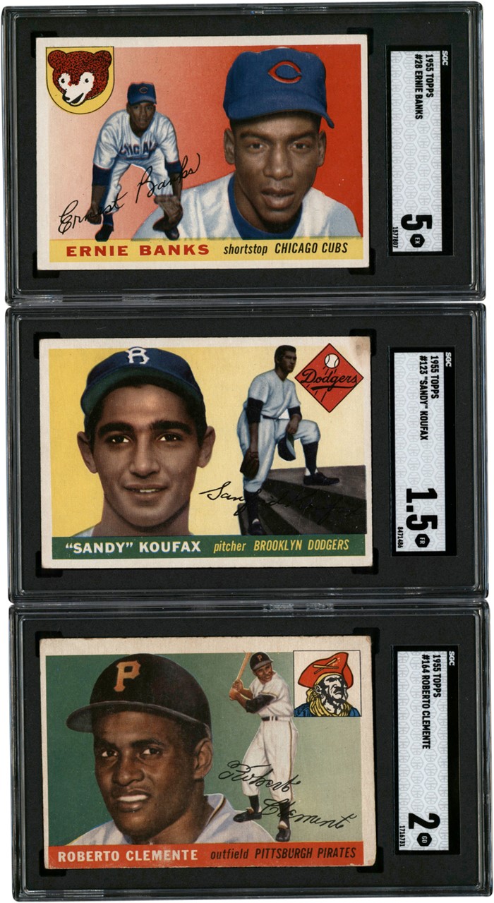 - 1955 Topps Baseball Near Complete Set (205/206) w/SGC Graded