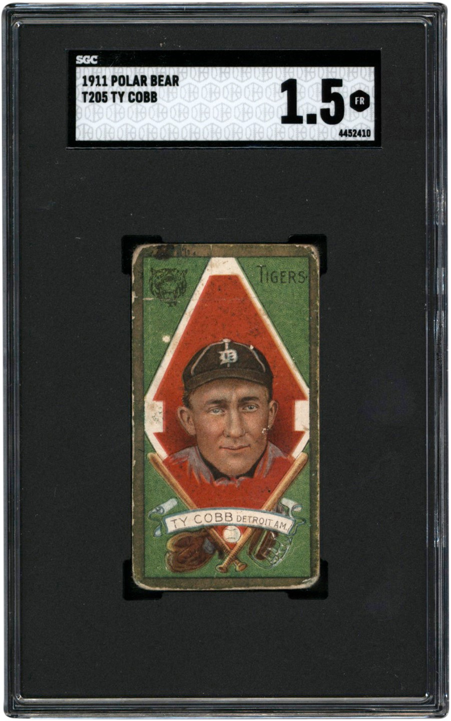 - 1911 T205 Ty Cobb Polar Bear Tobacco card SGC FR 1.5