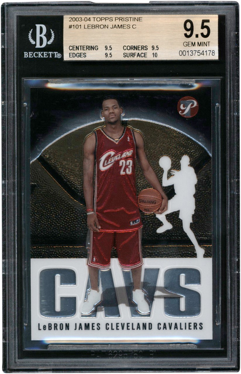 - 2003-04 Topps Pristine #101 LeBron James Rookie BGS GEM MINT 9.5 (True Gem+)