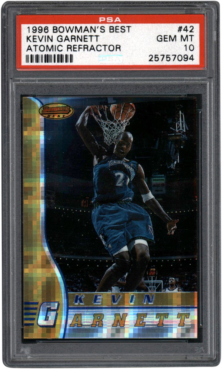 - 1998 Bowman's Best #42 Kevin Garnett Atomic Refractor PSA GEM MINT 10