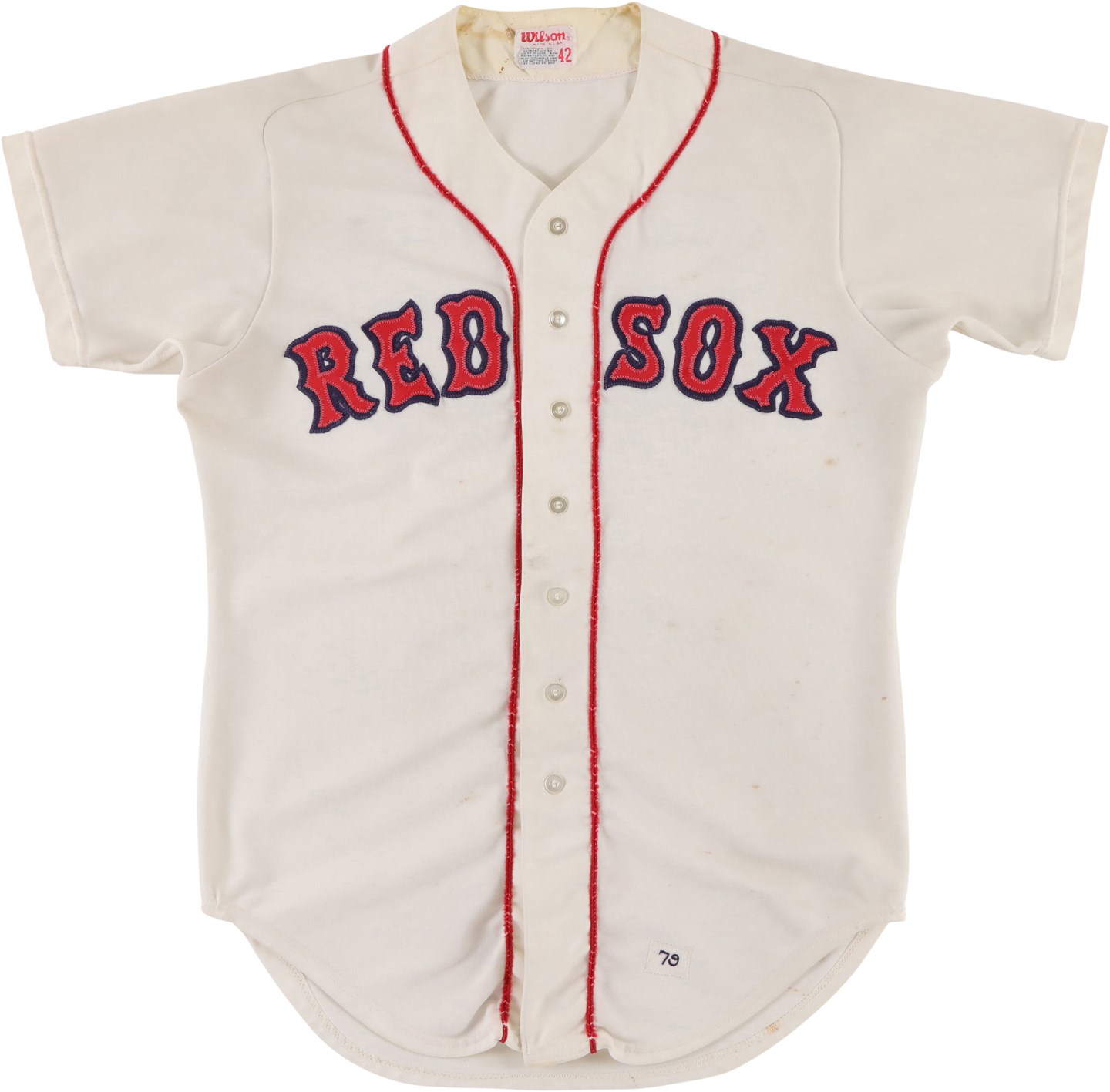 Baseball Equipment - 1979 John Tudor Rookie Boston Red Sox Game Worn Jersey
