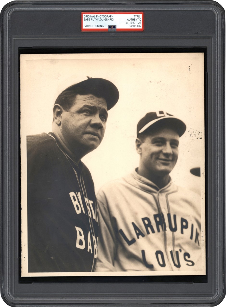Circa 1927 Babe Ruth and Lou Gehrig Barnstorming Tour Photograph (PSA Type I)
