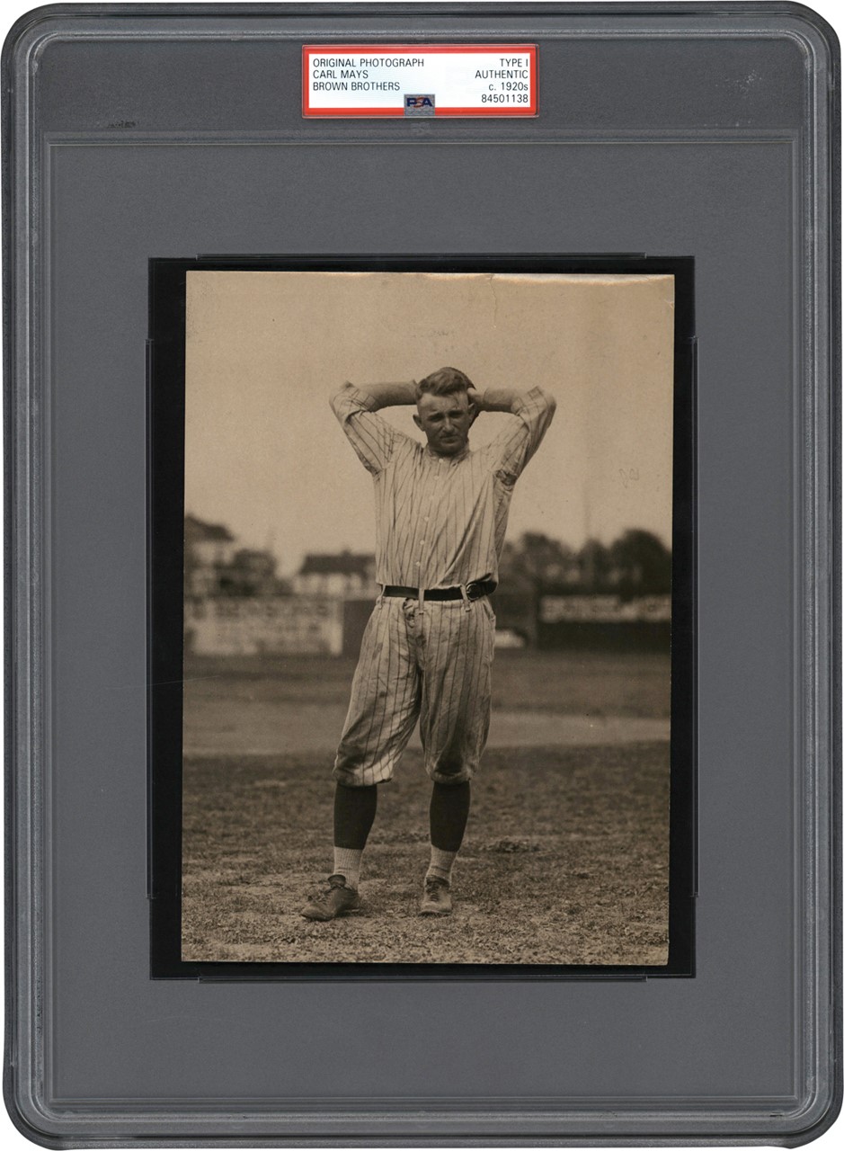 - Circa 1921 Carl Mays Photograph (PSA Type I)