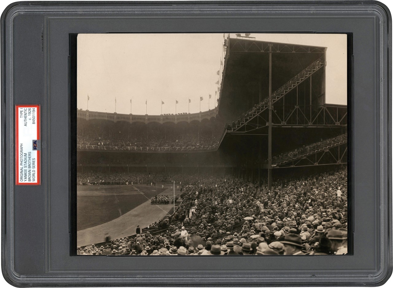 1926 World Series Game 1 at Yankee Stadium Photograph (PSA Type I)
