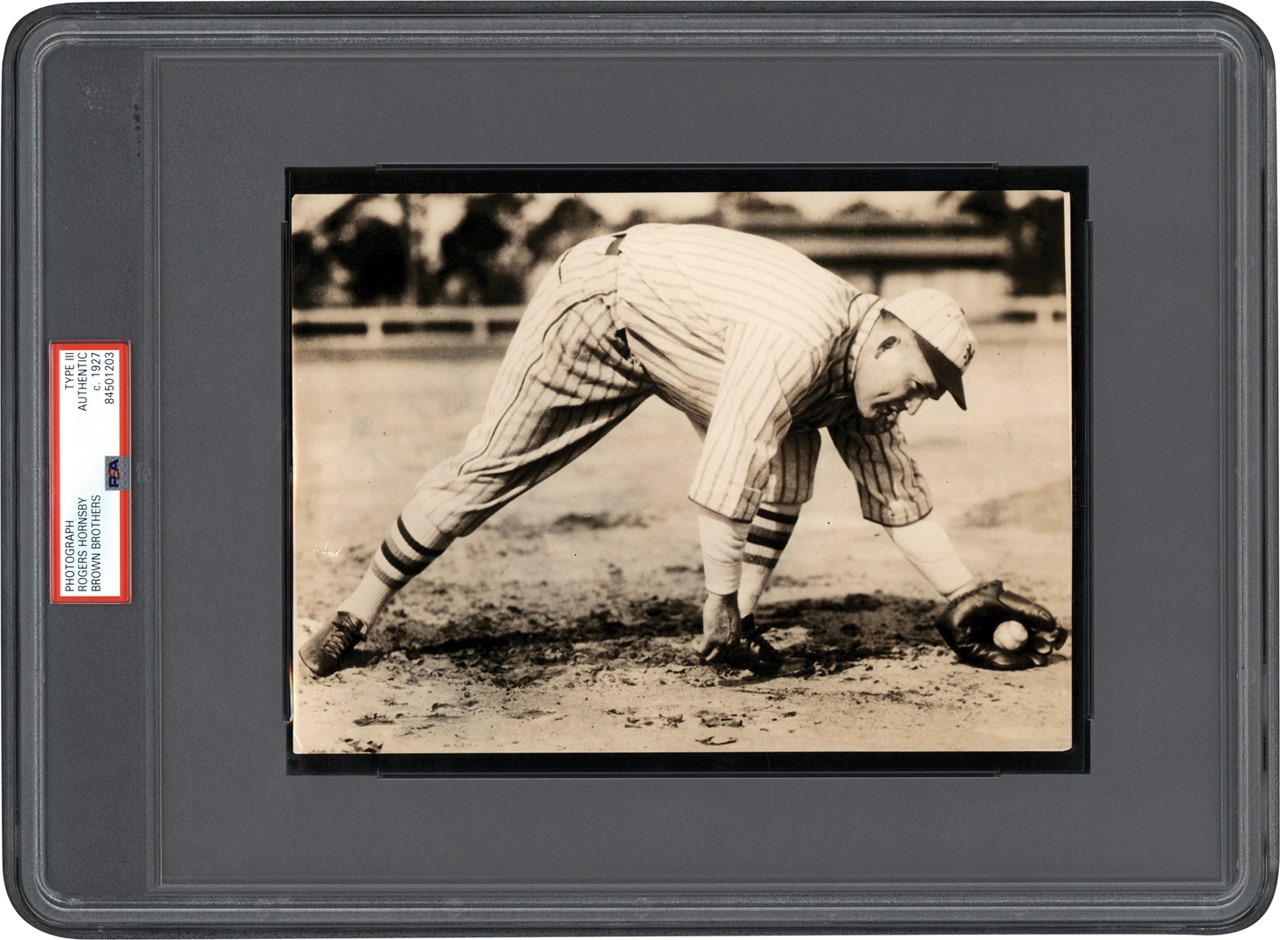 - 1927 Rogers Hornsby Photograph - Only Season with the Giants (PSA Type III)