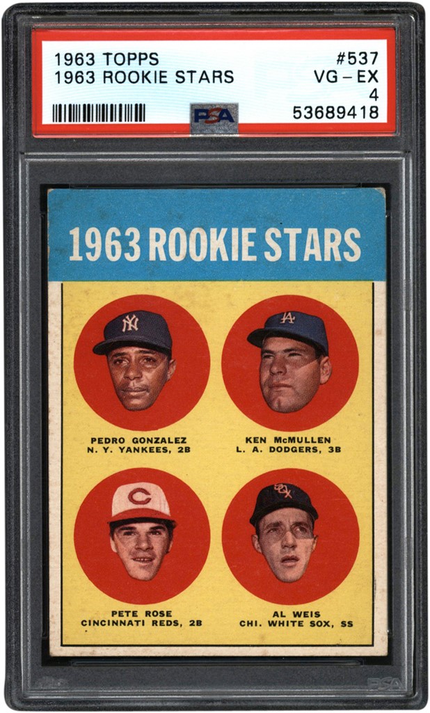 - 1963 Topps #537 Pete Rose Rookie PSA VG-EX 4