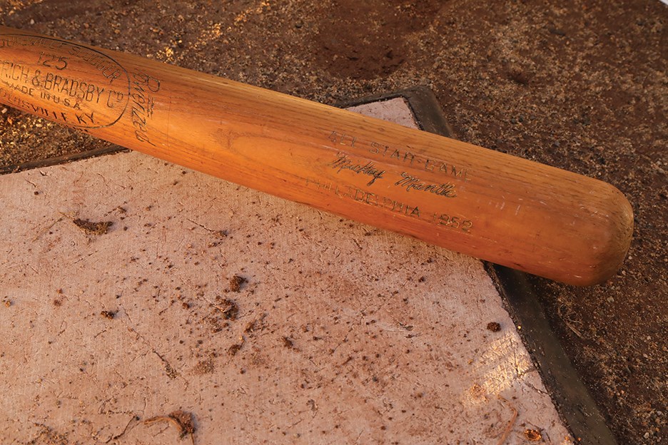 Baseball Equipment - 52 Mickey Mantle Game Used All Star Bat - His Very First All Star Selection!  (PSA GU 7.5)
