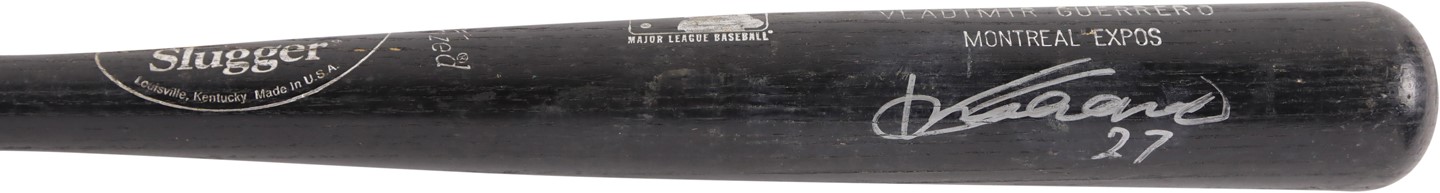 Baseball Equipment - 2001 Vladimir Guerrero Montreal Expos Signed Game Used Bat (PSA GU 8.5)
