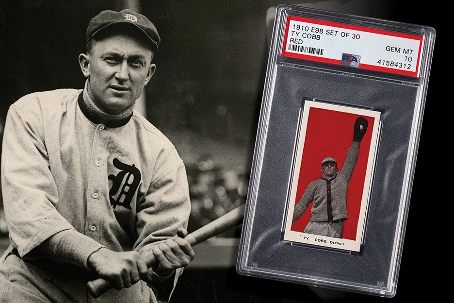 Baseball and Trading Cards - 910 E98 Ty Cobb Card PSA GEM MINT 10 (Pop 1 of 2)