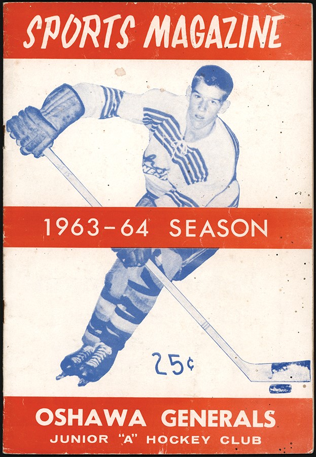 - 1963-64 Bobby Orr Oshawa Generals Program-Orr's First Appearance on a Program Cover!