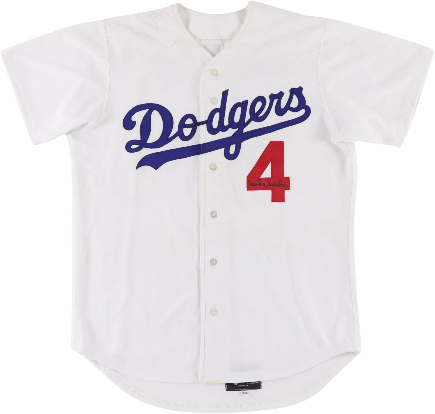 - Duke Snider Los Angeles Dodgers Old Timers Signed Game Worn Jersey