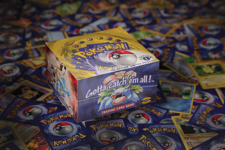 Baseball and Trading Cards - 999 Pokemon Base Set Factory Sealed 1st Edition Unopened Booster Box Issued by Wizards of the Coast