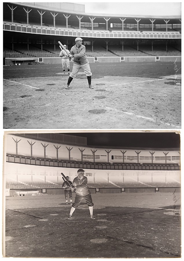 - Joe Tinker Original Glass Plate Negative