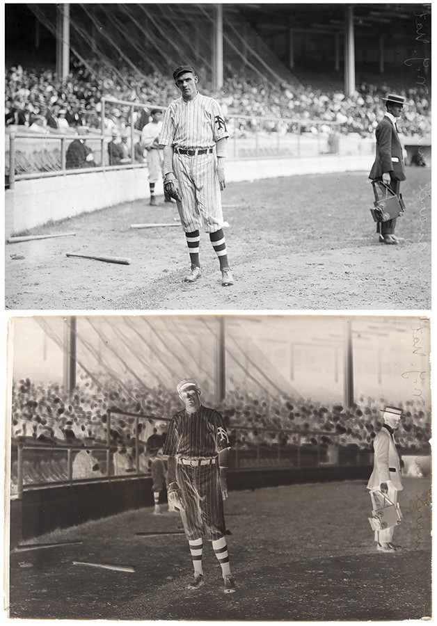 - 1912 Rube Marquard Original Glass Plate Negative