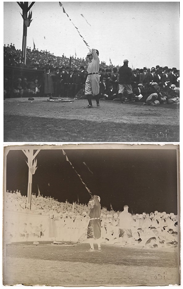 - Circa 1910 Eddie Cicotte Original Glass Plate Negative