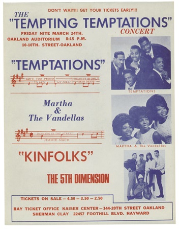 Posters and Handbills - Temptations Concert Handbill