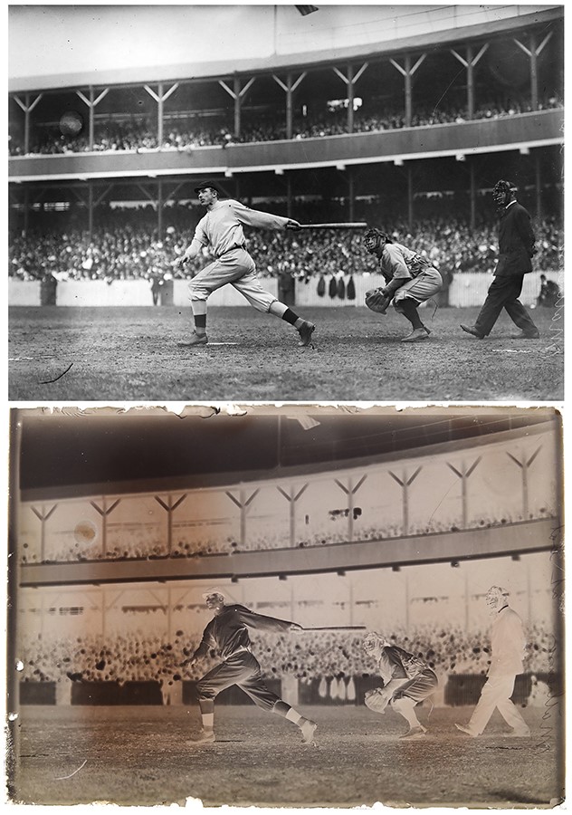 - 1908 Christy Mathewson Original Glass Plate Negative