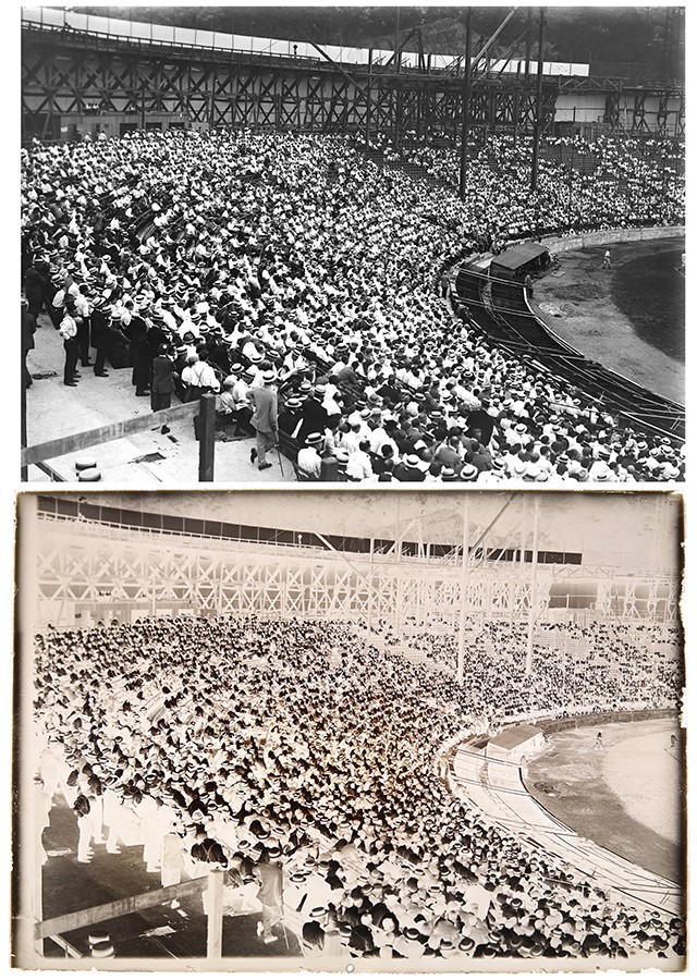- Polo Grounds Crowd Original Glass Plate Negative