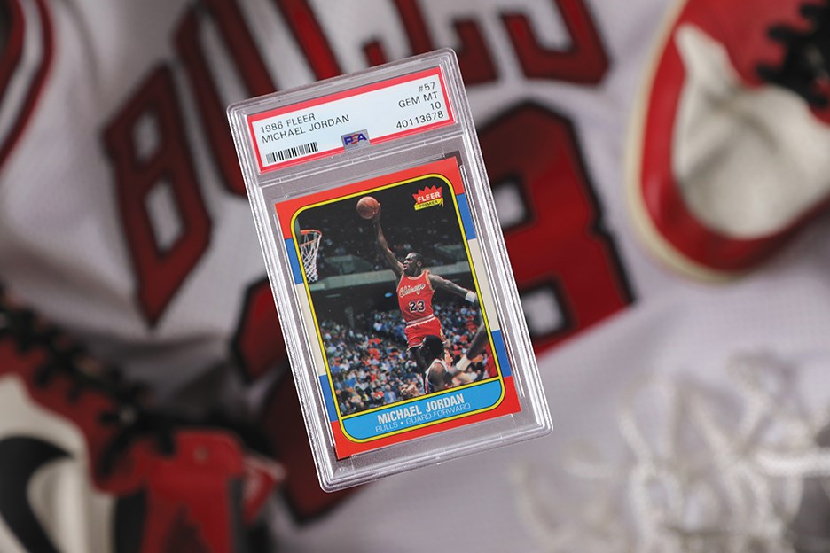 Baseball and Trading Cards - 86 Fleer #87 Michael Jordan Rookie Card PSA GEM MT 10